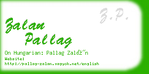 zalan pallag business card